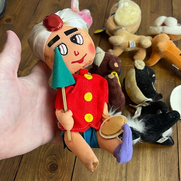 Lot of 9 small vintage 1960s stuffed animals - dream pets, kamar, forsum, jestia - Picture 8 of 14